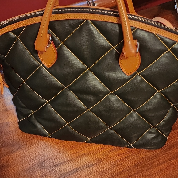 Dooney & Bourke Satchel Bag / Blk & Tan / GUC - Picture 5 of 9
